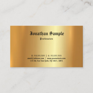 Custom Classic Old Font Elegant Template Gold Business Card