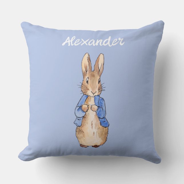Custom Classic Rabbit blue jacket Cushion (Front)
