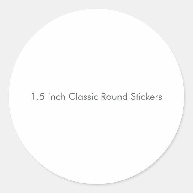 Custom Classic Round Stickers, Format: Sheet of  Sticker (Front)