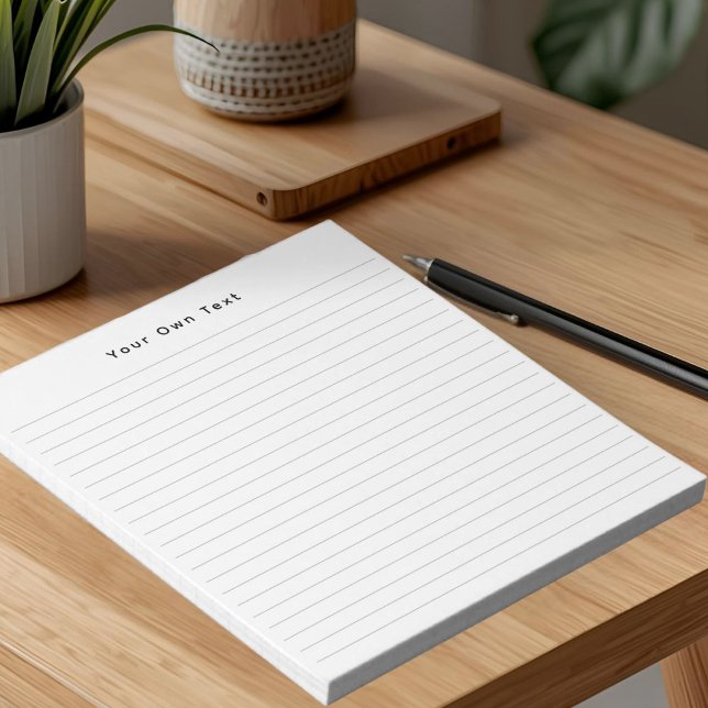Custom Classic Simple White Lined Notepad (Creator Uploaded)