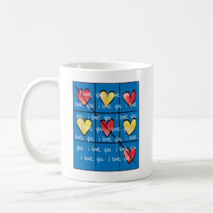 Custom, Classic, White Mug "I Love You"