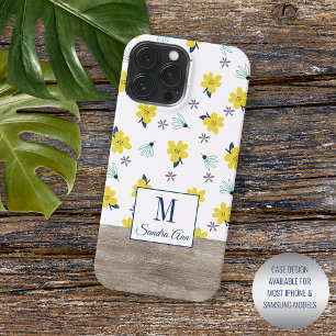 Custom Classy Spring Daisies Floral Art Pattern iPhone 15 Pro Max Case