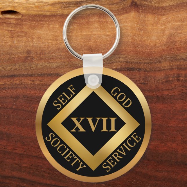  Custom Clean Time Recovery Milestone Gift   Key Ring (Front)