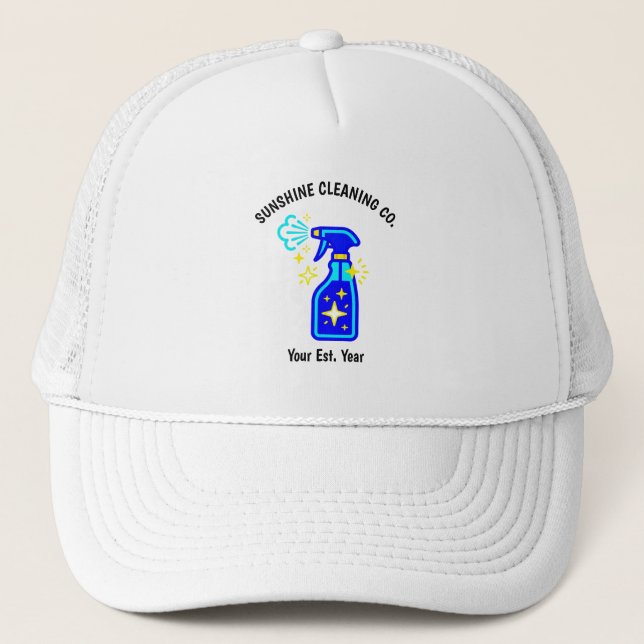 Custom Cleaning Company Trucker Hat (Front)