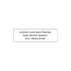 Custom Clear Even Printing Name Return Address