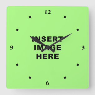 Custom Clock Template Black Calligraphy Numbers