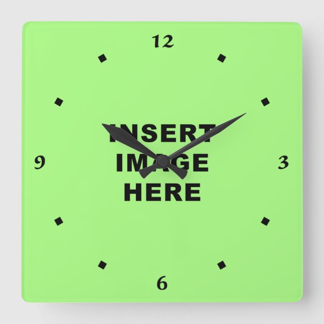 Custom Clock Template Black Calligraphy Numbers (Front)