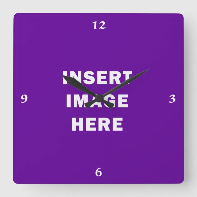 Custom Clock Template White Calligraphy Numbers (Front)