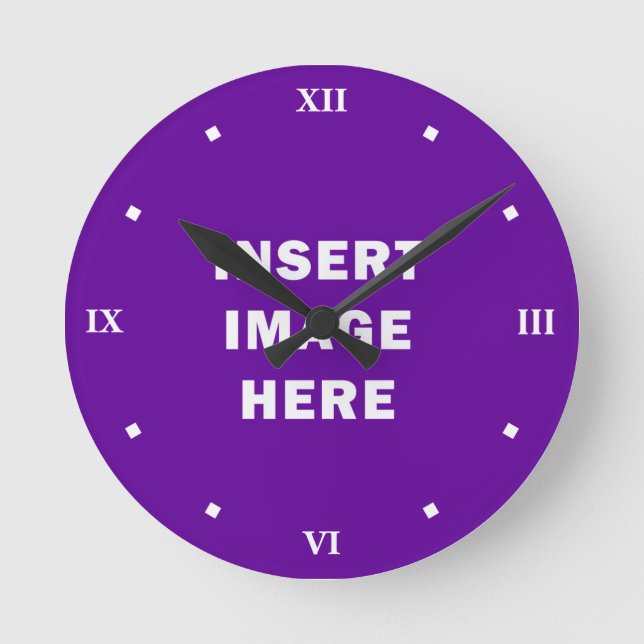 Custom Clock Template with White Roman Numerals (Front)