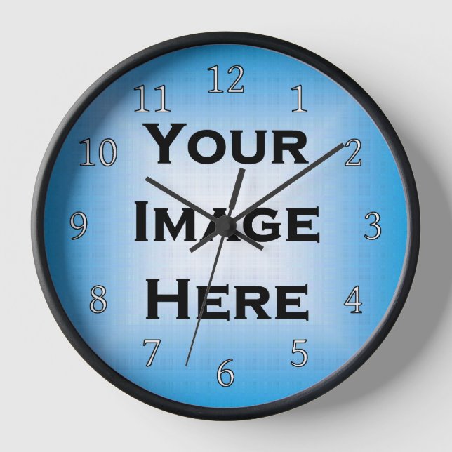 Custom Clock With Thin White Numbers Black Edged (Front)