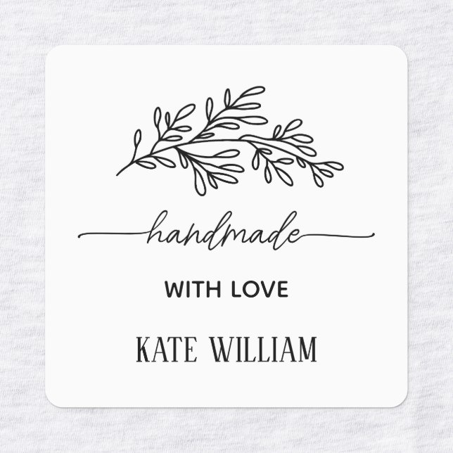 Custom Clothing Iron on label for handmade item (Design 1)