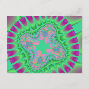 Custom Clover Green Flower Postcards