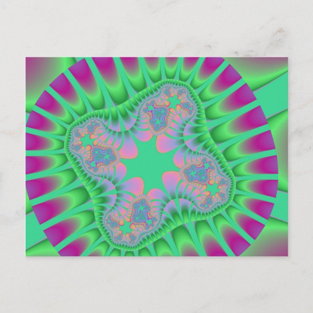 Custom Clover Green Flower Postcards (Front)