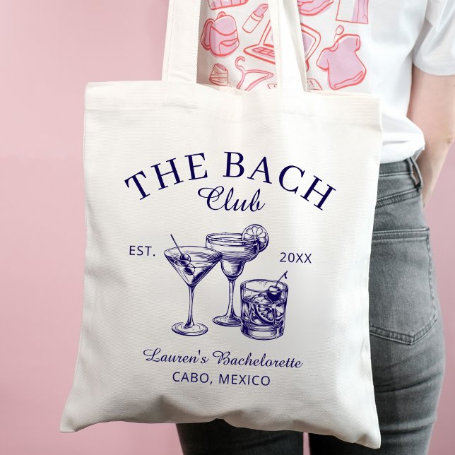 Custom Club Beach Bachelorette Party Bride Wedding Tote Bag (Creator Uploaded)