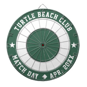 Custom Club Name Personalised Olive Green Dartboard
