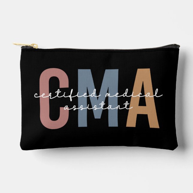 Custom CMA Certified Medical Assistant Accessory Pouch (Front)