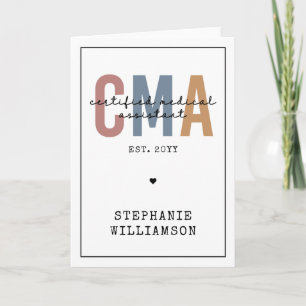 Custom CMA Certified Medical Assistant Card