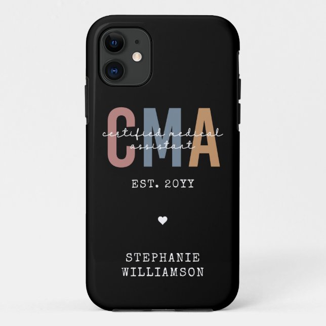 Custom CMA Certified Medical Assistant Case-Mate iPhone Case (Back)