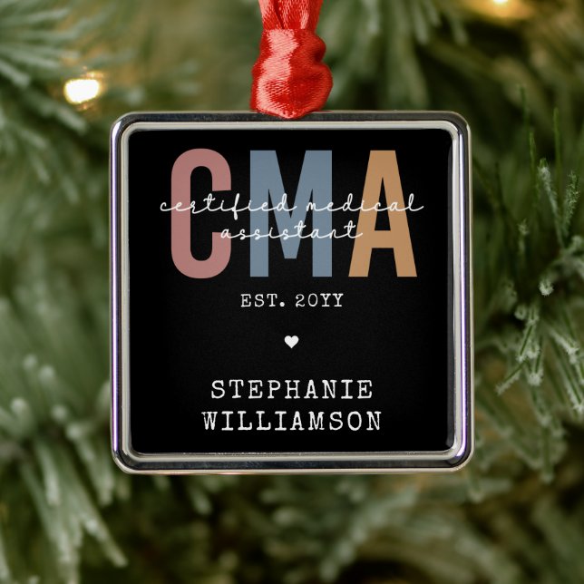 Custom CMA Certified Medical Assistant Metal Tree Decoration (Tree)