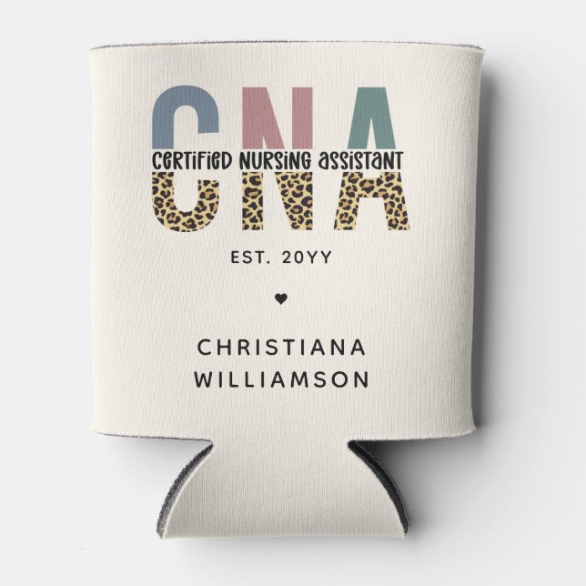 Custom CNA Certified Nursing Assistant Gifts Can Cooler (Front)