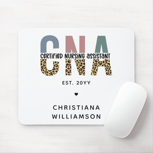 Custom CNA Certified Nursing Assistant Gifts Mouse Mat (With Mouse)