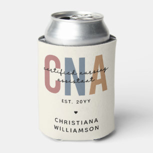 Custom CNA Retro Certified Nursing Assistant Gifts Can Cooler