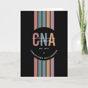 Custom CNA Retro Certified Nursing Assistant Gifts Card