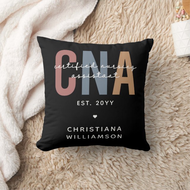 Custom CNA Retro Certified Nursing Assistant Gifts Cushion (Blanket)