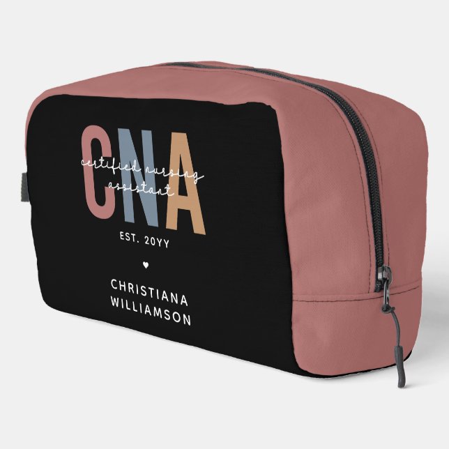 Custom CNA Retro Certified Nursing Assistant Gifts Dopp Kit (Right Corner)