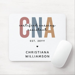 Custom CNA Retro Certified Nursing Assistant Gifts Mouse Mat