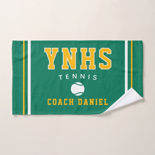 Custom Coach Towel – Personalised Tennis Team Gift (Hand Towel)