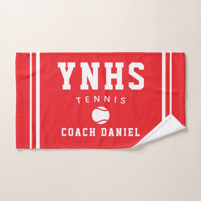 Custom Coach Towel – Personalised Tennis Team Gift (Hand Towel)