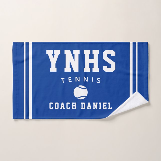Custom Coach Towel – Personalised Tennis Team Gift (Hand Towel)
