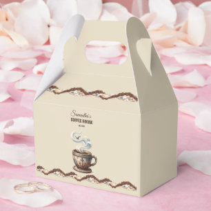 Custom Coastal Cafe Branding  Favour Box