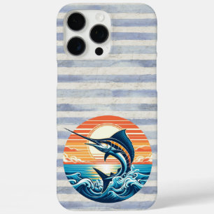 Custom Coastal/nautical/beach marlin sunset iPhone 16 Pro Max Case