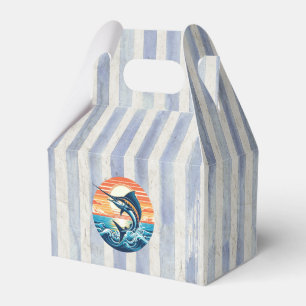 Custom Coastal/nautical/beach marlin sunset Favour Box