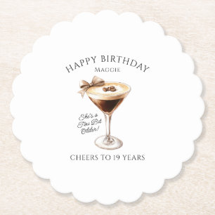 Custom Coaster 19th Birthday Espresso Martini