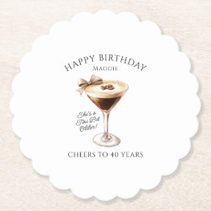 Custom Coaster 40th Birthday Espresso Martini
