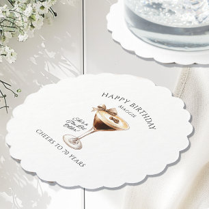 Custom Coaster 70th Birthday Espresso Martini