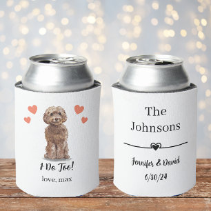 Custom Cockapoo Pet Wedding Can Cooler