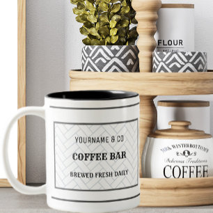 Custom Coffee Bar Coffee Lover Two-Tone Coffee Mug
