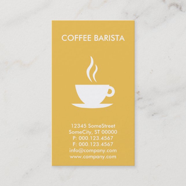 custom coffee barista business business card (Front)