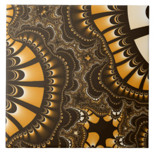 Custom Coffee Brown Remix Large Tile