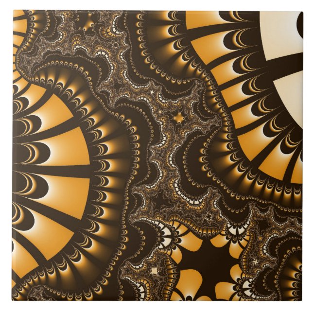 Custom Coffee Brown Remix Large Tile (Front)