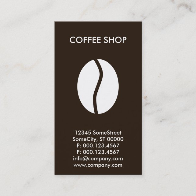 custom coffee business card (Front)