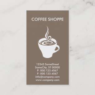 custom coffee business card