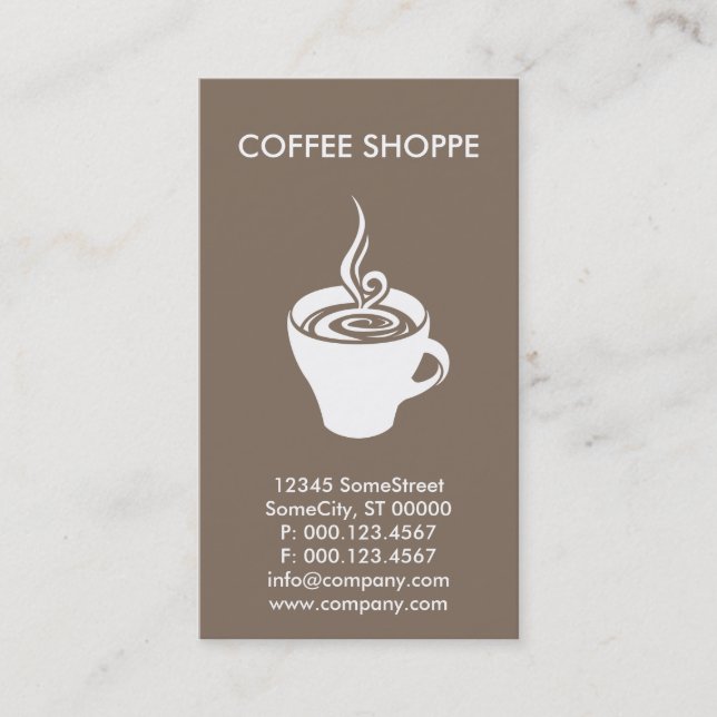 custom coffee business card (Front)