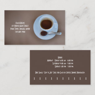 Custom Coffee & Choc Spoon Coffee Shop & Punch Business Card