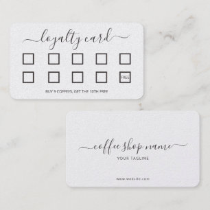 Custom Coffee Loyalty Card Simple Classic Script