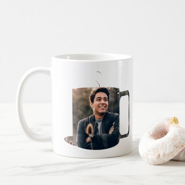 Custom coffee mug photo fun for coffee lover (With Donut)